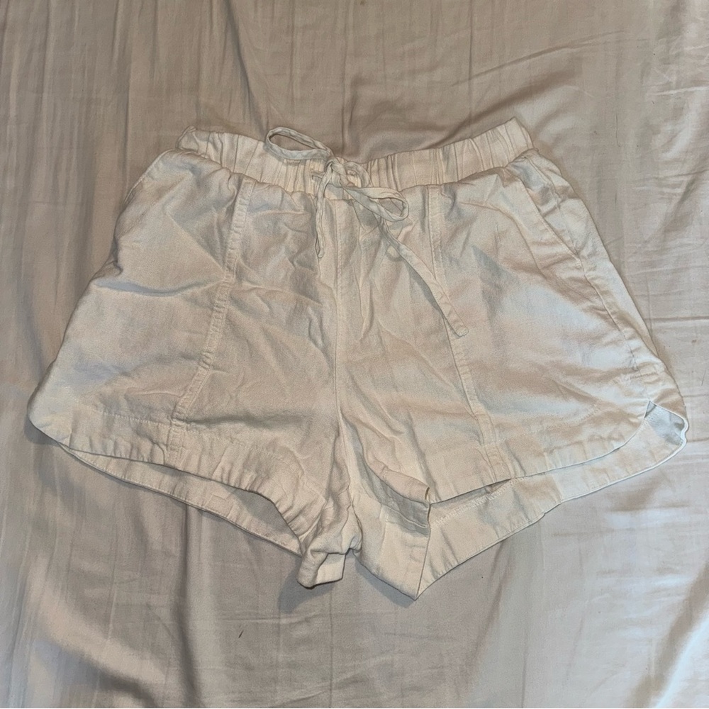 Universal Thread Linen Blend Shorts White XS